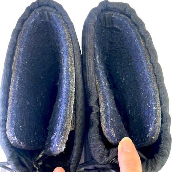 LL Bean Bigelow Black Insulated Cold Weather Snow Boot Lace Up Size 8 - Picture 11 of 16